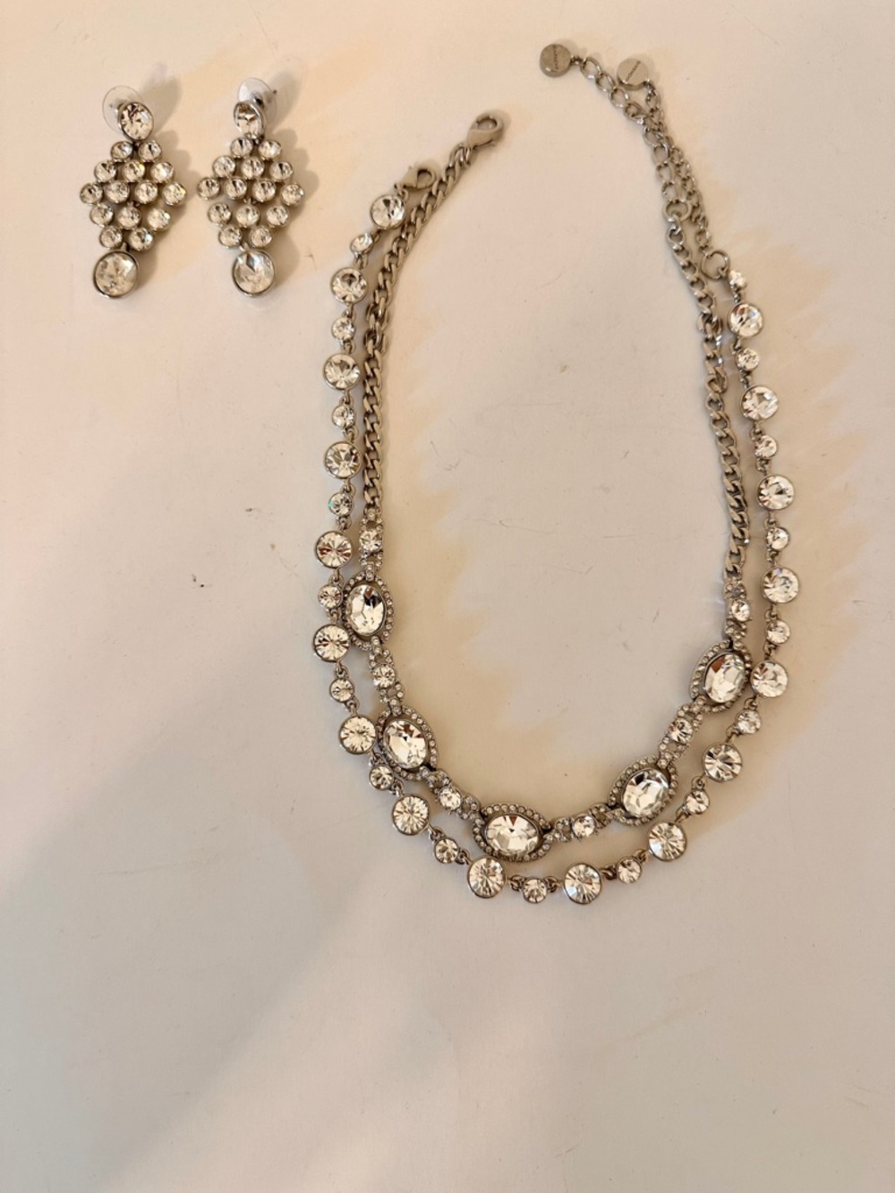 Givenchy Swarovski Crystal Necklace Chocker and Earrings Set